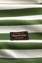 Load image into Gallery viewer, Green striped Kings Of Indigo T-shirt