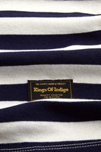 Load image into Gallery viewer, Detail photo of Kings of indigo T-shirt stripes
